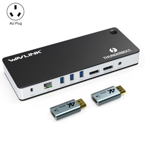 WAVLINK UTD21H 11-in-1 Thunderbolt 3 Dock, Dual 4K DisplayPort, AU Plug - 1