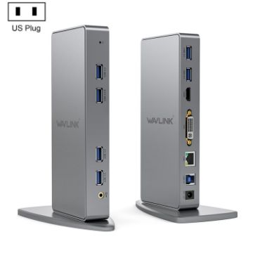 WAVLINK USB3.0 Hub Adapter Universal Dock, Multi-Screen US Plug - 1