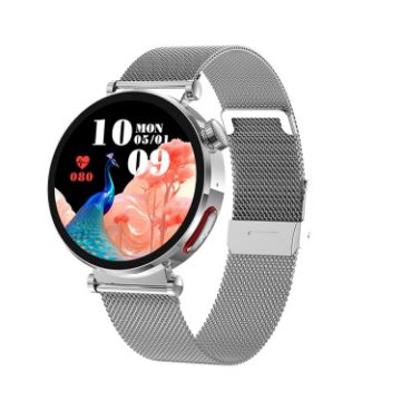 ET490 1.27" Smart Watch Steel Strap, Bluetooth Call/ECG, Silver - 1