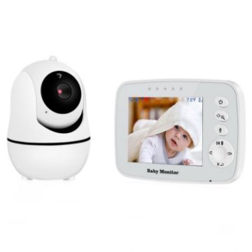 SM32PTA Baby Monitor 3.5" with Two-Way Audio & Night Vision (UK Plug) - 1