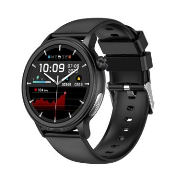 ET470 Smart Watch: 1.39" Color Screen, Bluetooth Call, ECG (Black) - 1