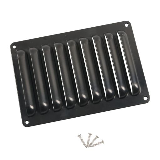 RV/Bus Grille Vent Panel with Screws Black 214x149mm A6786 - 1