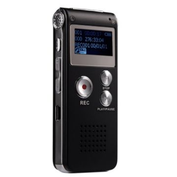 4GB SK-012 USB Dictaphone Recorder with WAV MP3 Player (Black) - 1