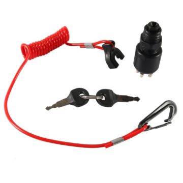 BRP Side Control Ignition Switch Key with Lanyard for Johnson Evinrude - 1