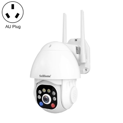 SriHome SH039B 3MP Dome Camera, Sound/Light Alarm, IP66, AU Plug - 1
