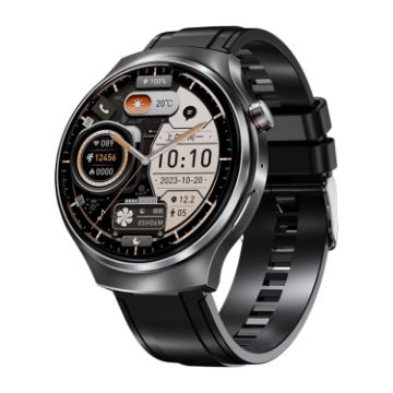 V16 Smart Watch 1.46" Color Screen Bluetooth Call Heart Rate Monitor Black - 1
