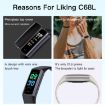 C68L Dark Blue Waterproof IP67 Smart Fitness Tracker Bracelet - 4