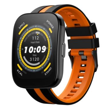 Amazfit Bip 5 22mm Black+Orange Sports Silicone Watch Band - 1