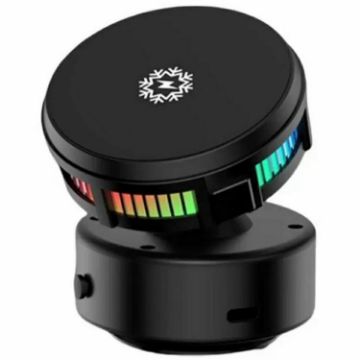 X19 Car Phone Holder 15W Wireless Charging Magnetic Stand Black - 1