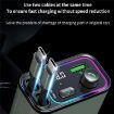 Dual Type-C Retractable PD 65W Car Charger with Voltage Display - 4