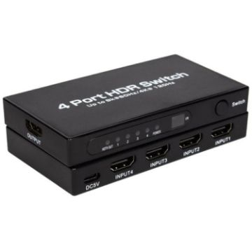 8K 60Hz HDMI 2.1 Gaming Switcher 4x1 with Remote EU Plug - 1