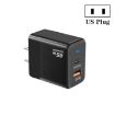 PD41 GaN PD 45W Charger + USB, Type-C Cable, US Plug (Black) - 2