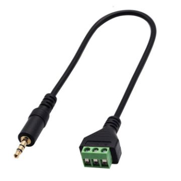 JUNSUNMAY 30cm 3.5mm Male to 3 Pin Stereo Audio Terminal Cable - 1