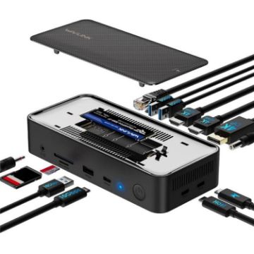 WAVLINK UMD23M 13-in-1 USB-C Hub 10Gbps SSD Enclosure AU Plug - 1