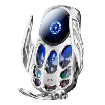 Silver SD02 15W Universal Car Phone Holder with Ambient Light - 1