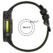 Garmin Forerunner 970 Two-Color Silicone Watch Band (Black+Lime) - 5