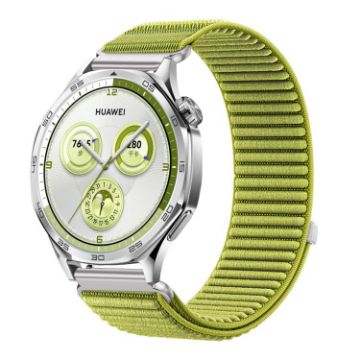 Wilderness Green 18mm Woven Nylon Hook & Loop Watch Band - 1