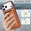 iPhone 17 Pro Max Kalebol MagSafe Leather Card Holder Case (Brown) - 6
