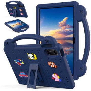 Navy Blue Shockproof EVA Case for Xiaomi Redmi Pad 2 - Kids Handle & Stand - 1