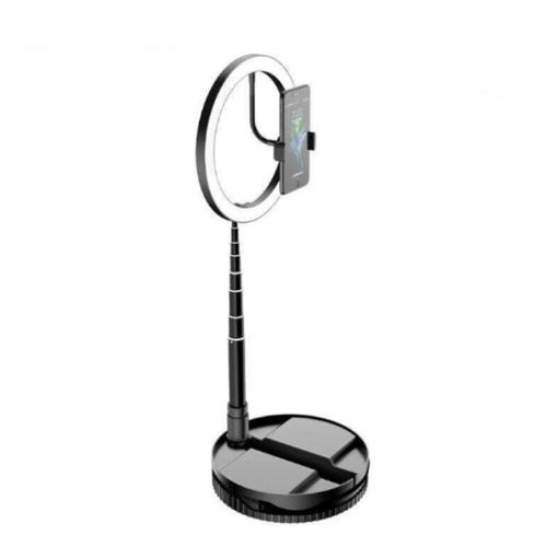 Collapsible Studio LED Ring Light Mobile Phone Bracket (Black) - 1