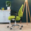 Army Green Universal Stretch Office Chair Back & Cushion Cover - 6