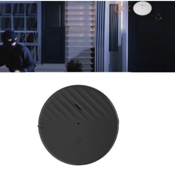 C100 125dB Vibration Sensor Door Window Anti-theft Alarm (Black) - 1