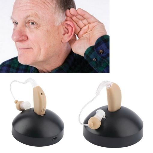 Rechargeable Hearing Aids for Elderly, US Plug - 1
