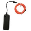 LED Light EL Wire String Rope Neon Lamp USB Control 3M (Orange) - 5