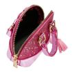 Silver Mini Leather Shoulder Bag - Cute Messenger Tote for Girls - 3