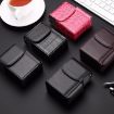 Black PU Leather Case: Cigarettes, Lighter, Business Cards (100 Patterns) - 4