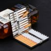 Copper Double-Gun Cigarette Case, Holds 10, Silver, Corrugated - 3