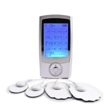 16 Mode Digital Pulse Massager Muscle Stimulator Pain Relief (Silver) - 1