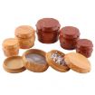 Yellow M Size Wood Drum Smoke Grinder Tobacco Spice Crusher - 5