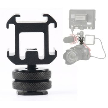 Universal Camera PTZ Three-Head Hot Shoe Base - 2PCS - 1