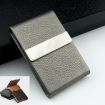 Gray PU Cigarette Pack Business Card Holder for Men & Women - 1
