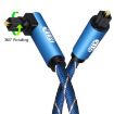 EMK 20m Blue 90 Swivel Adjustable Optical Audio Cable - 2