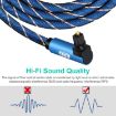EMK 20m Blue 90 Swivel Adjustable Optical Audio Cable - 5