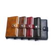 PU Aluminum Card Case RFID Shielding Anti-Theft Wallet (Coffee) - 3