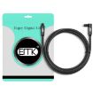 EMK 15m Black Nylon Optical Audio Cable, 90 Swivel Plug - 6