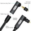 EMK 360 Swivel Right Angle Optical Audio Cable, 20m Black - 3