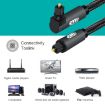 EMK 90 Swivel Adjustable 360 Optical Audio Cable, 30m Black - 5
