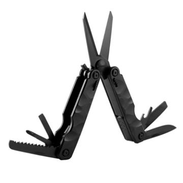 Foldable 10 in 1 Multifunctional Pocket Scissors for Camping (Black) - 1