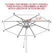 Khaki Polyester Parasol Cover for 3m 8-Rib Round Umbrella - 3