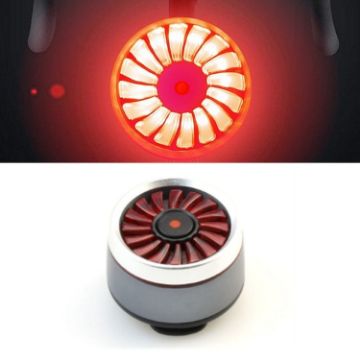 Smart Sensor Bicycle Brake Light - USB Rechargeable Tail Light (Silver) - 1