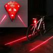 USB Rechargeable Bicycle Tail Light with Diamond Laser Warning - 4