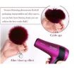 Creamy-White Fur Ball Pompon Keychain for Car Bag Key Rings - 2