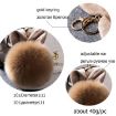 Purple Fur Pom Keychains Fake Rabbit Fur Ball Keychain - 2
