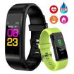 Smart Bracelet Fitness Tracker: Heart Rate, BP, Pedometer, Black - 2