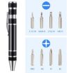 8 In 1 Multifunctional Red Mini Aluminum Tool Pen Screwdriver Set - 3