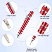 8 In 1 Multifunctional Red Mini Aluminum Tool Pen Screwdriver Set - 4